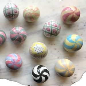 Mackenzie-Childs swirl ball drawer pulls 18 - $17 each